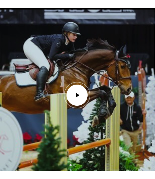 Rider training with Matias Alvaro in jumper arena